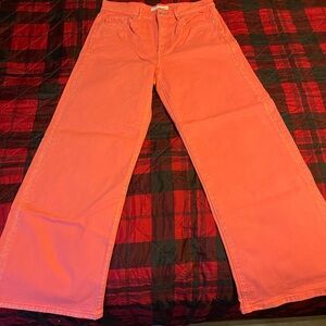 LOFT Coral Wide-Leg Jeans NWOT